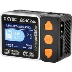SKYRC B6AC Neo modelářská nabíječka, 10 A, pro olověné akumulátory, LiFePO , LiHV , Li-Ion, Li-Pol, NiCd, NiMH