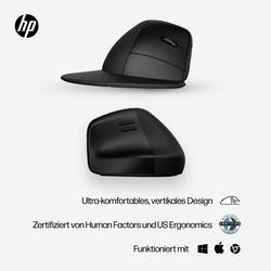 HP 920 ergonomická myš, přenos bezdrátový, Bluetooth®, 6 tlačítko, 4000 dpi, černá