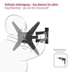 Hama TV držák na zeď 81,3 cm (32) - 165,1 cm (65) naklápěcí, nakláněcí