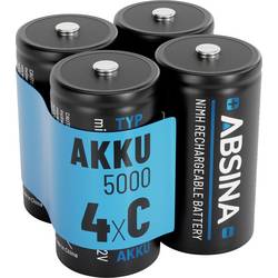 Absina akumulátor malé mono C Ni-MH 4500 1.2 V 4 ks