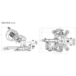 Metabo 613216900 kapovací pila, průměr listu 216 mm, uchycení 30 mm, 1200 W