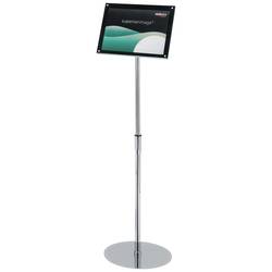 Deflecto 790645 držák prospektů , podlahové stojany stříbrná, černá DIN A3 Počet přihrádek 1 1 ks (š x v x h) 340 x 1280 x 300 mm