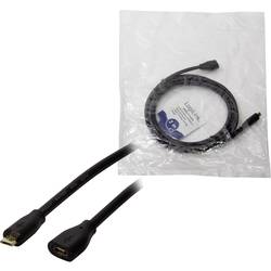 LogiLink USB kabel USB 2.0 USB Micro-B zástrčka, USB Micro-B zásuvka 2.00 m černá CU0123