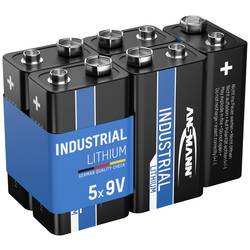 Ansmann Lithium Industrial 6LR61 baterie 9 V lithiová 1200 mAh 9 V 5 ks