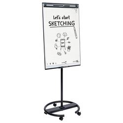 Legamaster mobilní flipchart SKETCH EASY (š x v x h) 680 x 1890 x 640 mm omyvatelný, popisovatelný, výškově nastavitelný, vč. držáku bloku 7-153210