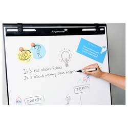 Legamaster mobilní flipchart SKETCH EASY (š x v x h) 680 x 1890 x 640 mm omyvatelný, popisovatelný, výškově nastavitelný, vč. držáku bloku 7-153210