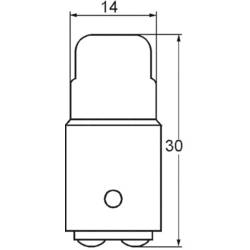 Žárovka Barthelme 00271320, 0,02 A, BA15d , čirá, 2,6 W