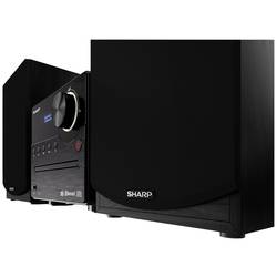 Sharp XL-B517D stereo systém Bluetooth, AUX, DAB+, USB, FM, vč. dálkového ovládání 45 W černá, dřevo