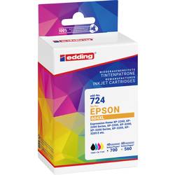 Edding Ink náhradní Epson 604XL, T10H1 kompatibilní kombinované balení černá, azurová, purppurová, žlutá EDD-724 18-724