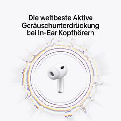 Apple AirPods Pro 3 AirPods Bluetooth® stereo bílá Potlačení hluku Nabíjecí pouzdro, odolné vůči potu, odolná vůči vodě, Funkce ochrany sluchu, Měření tepové