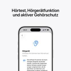 Apple AirPods Pro 3 AirPods Bluetooth® stereo bílá Potlačení hluku Nabíjecí pouzdro, odolné vůči potu, odolná vůči vodě, Funkce ochrany sluchu, Měření tepové