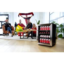 DOMO DO91609BK párty lednice Energetická třída (EEK2021): D (A - G) 60 l stojící spotřebič černá, nerezová ocel kartáčovaná