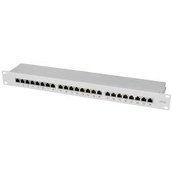 LogiLink NP0060 24 portů patch panel 483 mm (19) CAT 6A 1 U šedá