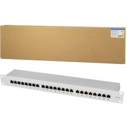 LogiLink NP0060 24 portů patch panel 483 mm (19) CAT 6A 1 U šedá