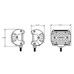 Berger & Schröter pracovní světlomet 10 V, 12 V, 24 V, 30 V 60 W 5400 Lumen KS8160combo šířka rozsahu osvětlení (š x v x h) 99 x 65 x 91 mm 5400 lm 6000 K