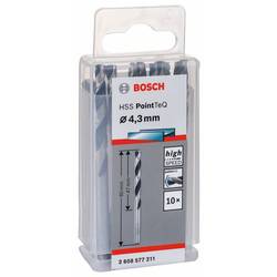 Bosch Accessories 2608577211 2608577211 HSS kovový spirálový vrták 4.3 mm Celková délka 80 mm leštěný DIN 338 válcová stopka 10 ks