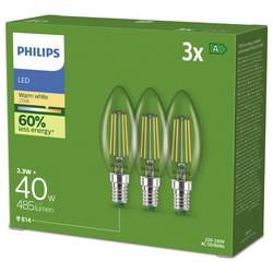 Philips 8720169325074 LED Energetická třída (EEK2021) A (A - G) E14 2.3 W = 40 W teplá bílá 3 ks