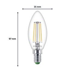 Philips 8720169325074 LED Energetická třída (EEK2021) A (A - G) E14 2.3 W = 40 W teplá bílá 3 ks