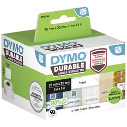 DYMO 2112286 etikety v roli 25 x 25 mm polypropylenová fólie bílá 1700 ks trvalé univerzální etikety, Adresní nálepky