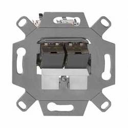 Rutenbeck UM-Cat.6A#139104031 síťová zásuvka pod omítku panel s čelní deskou a rámečkem šedá