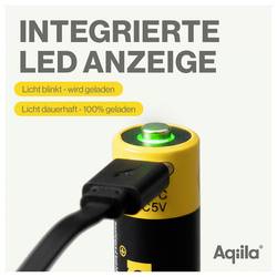 Aqiila 18650 USB-C® akumulátor, Li-Ion, 2000 mAh, 3.7 V, 1 ks