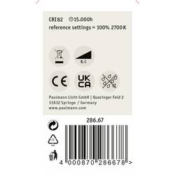 Paulmann 28667 LED Energetická třída (EEK2021) F (A - G) E14 kapkový tvar 4.8 W = 38 W teplá bílá (Ø x v) 45 mm x 78 mm stmívatelná 1 ks