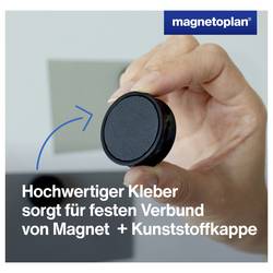 magnetoplan magnet (Ø x v) 34 mm x 12.5 mm kulatý černá 10 ks 1665012