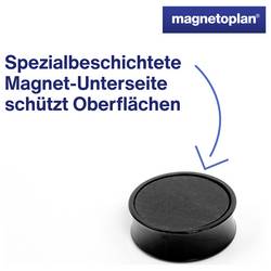magnetoplan magnet (Ø x v) 34 mm x 12.5 mm kulatý černá 10 ks 1665012