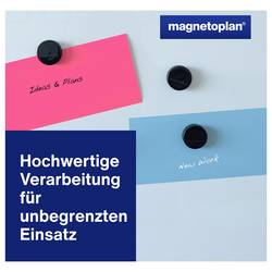 magnetoplan magnet (Ø x v) 34 mm x 12.5 mm kulatý černá 10 ks 1665012