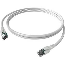 Easylan CP1KWBWBW0075 RJ45 síťové kabely, propojovací kabely CAT 6A S/FTP 7.5 m bílá dvoužilový stíněný, bez halogenů, samozhášecí 1 ks