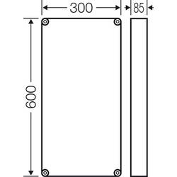 Hensel Mi ZR 4 nasazovací rám plast šedá (š x v) 300 mm x 600 mm 1 ks