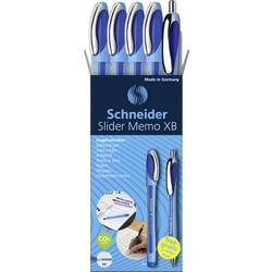 Schneider Schreibgeräte Etui 4x Kugelschreiber Memo + 1x Rave blau 150275 kuličkové pero 5 ks