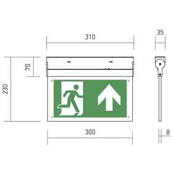 B-SAFETY BR599130 LED nouzové osvětlení únikových cest montáž na strop východ, úniková cesta, vpravo, vlevo