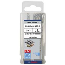 Bosch Accessories 2608595062 2608595062 HSS kovový spirálový vrták 5 mm Celková délka 86 mm broušený DIN 338 válcová stopka 10 ks