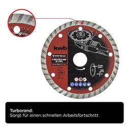 kwb 797540 diamantový řezný kotouč Průměr 125 mm Ø otvoru 22 mm mramor, keramika, obklady 1 ks