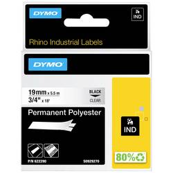 etikety DYMO IND RHINO 622290 polyester Barva pásky: transparentní Barva písma:černá 19 mm 5.5 m