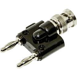 Mueller Electric BU-P1270 adaptérový konektor, BNC zásuvka - banánek zásuvka 4 mm, černá, mosaz