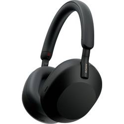 Sony WH-1000XM5 Headset uzavřená (Over Ear) Bluetooth® stereo černá High-Resolution Audio, Redukce šumu mikrofonu, Potlačení hluku Indikátor nabití, headset,