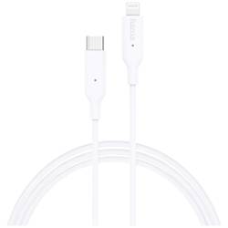 Hama Nabíjecí kabel USB USB 2.0 Apple Lightning konektor, USB-C ® zástrčka 1.00 m bílá 00201598