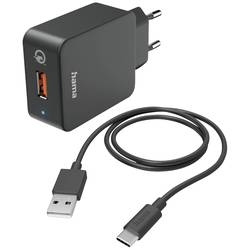 Hama USB nabíječka, 1x USB-C®, 19.50 W, černá