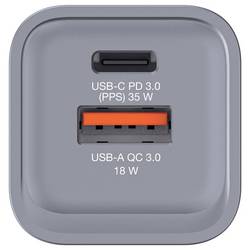 Verbatim GNC-35 GaN cestovní nabíječka, GaN, s adaptérem pro Evropu, s britským adaptérem, s americkým adaptérem, 1x USB A , 1x USB-C®, 35 W, Dodávka energie,