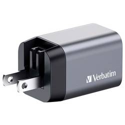 Verbatim GNC-35 GaN cestovní nabíječka, GaN, s adaptérem pro Evropu, s britským adaptérem, s americkým adaptérem, 1x USB A , 1x USB-C®, 35 W, Dodávka energie,