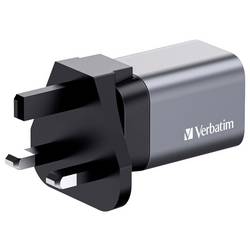Verbatim GNC-35 GaN cestovní nabíječka, GaN, s adaptérem pro Evropu, s britským adaptérem, s americkým adaptérem, 1x USB A , 1x USB-C®, 35 W, Dodávka energie,