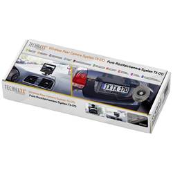 Technaxx TX-170 bezdrátový couvací videosystém automatické denní, parkovací senzory, sklopná, dodatečný IR držák registrační značky, do zapalovače cigaret,