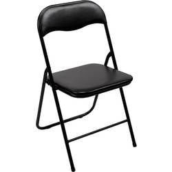 Perel folding chair padded kempingová židle černá FP168B