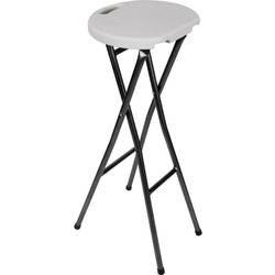 Perel bar stool polyetylén, ocel bílá