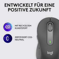 Logitech Signature M650 optická myš, přenos bezdrátový, Bluetooth®, 5 tlačítko, 4000 dpi, grafitová