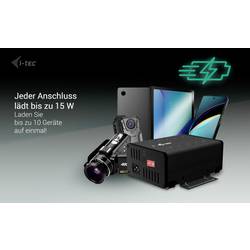 i-tec CACHRGHUB10C USB Hub 10 portů USB-C® USB 3.2 Gen1 5 GBit/s s konektorem USB C černá I-TEC USB-C/USB-A Charging HUB 10 Port