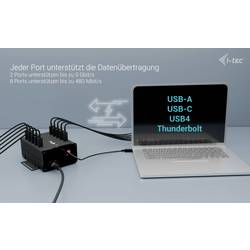 i-tec CACHRGHUB10C USB Hub 10 portů USB-C® USB 3.2 Gen1 5 GBit/s s konektorem USB C černá I-TEC USB-C/USB-A Charging HUB 10 Port
