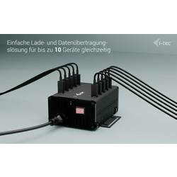 i-tec CACHRGHUB10C USB Hub 10 portů USB-C® USB 3.2 Gen1 5 GBit/s s konektorem USB C černá I-TEC USB-C/USB-A Charging HUB 10 Port